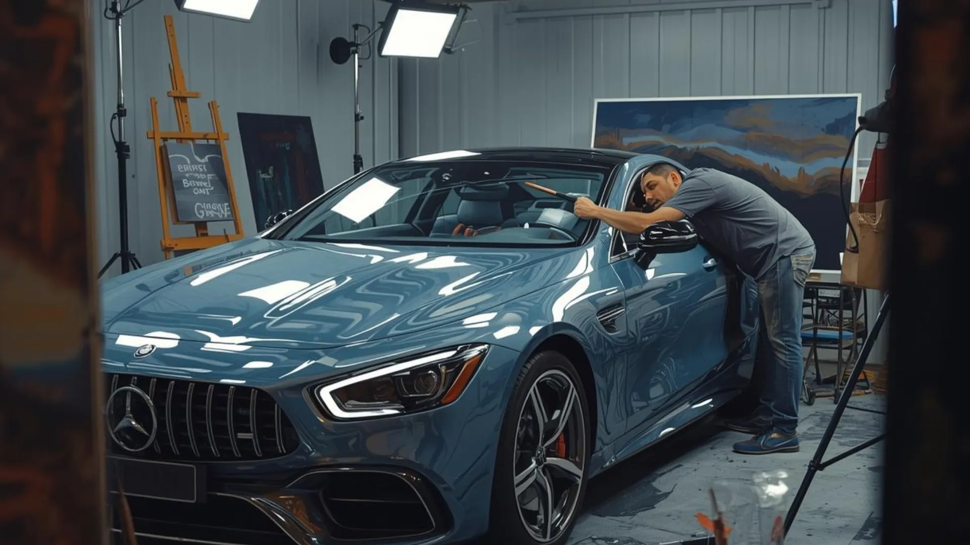 Car denting and painting case study at Alibdaa Alraqi Auto Care, Sharjah